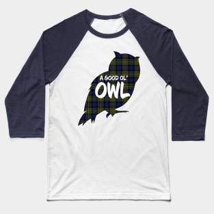 Owl Critter - MacLaren Plaid Baseball T-Shirt